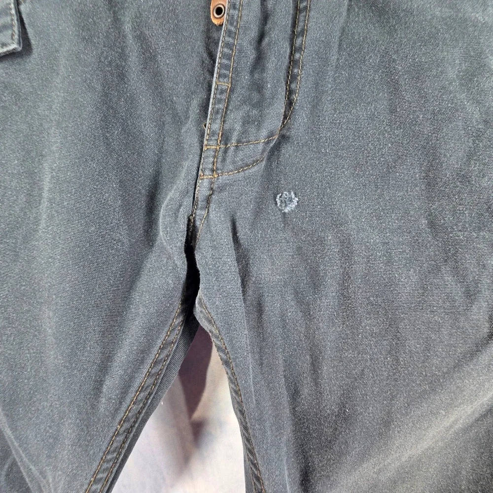 Diesel Mens Ruched Side Seam Cotton Trousers Pants Faded Black Size 29 - Picture 5 of 9